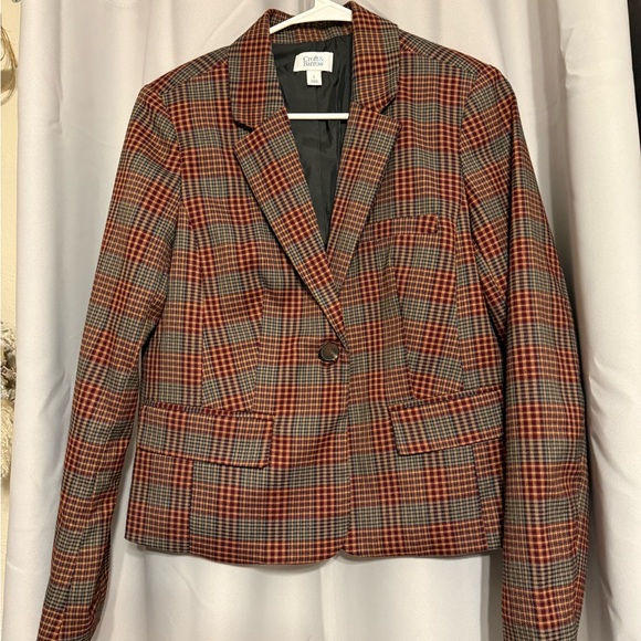 croft & barrow Jackets & Blazers - Croft & Barrow Red and Gray Checkered Blazer